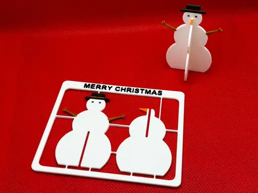 Christmas snowman kit card