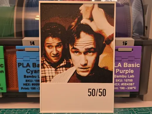 50/50 Movie Poster - Hueforge Art