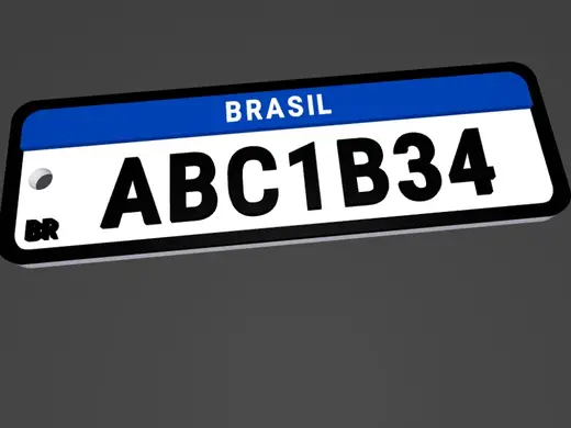 PLACA DE CARRO MERCOSUL