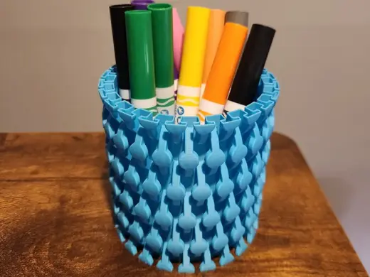 Vase Mode Pen Holder – Textured Desk Organizer Cup