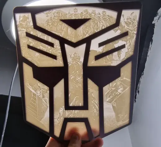 Transformers Autobot Lithophane Light Box