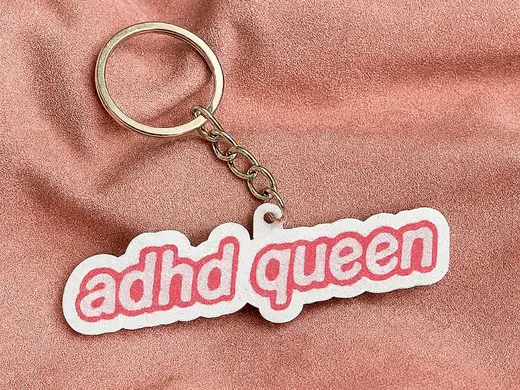 Portachiavi ADHD - "adhd queen"