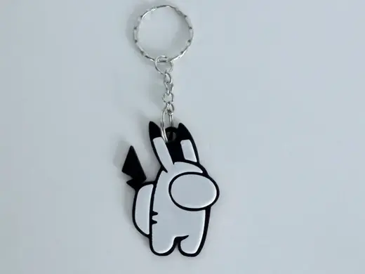Among Us Pikachu Keychain – Gaming Crossover print