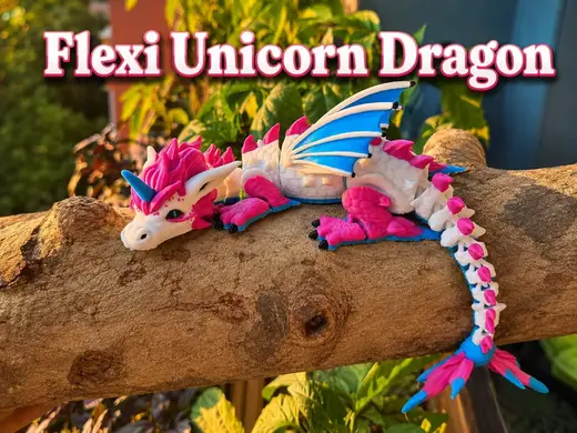 Flexi Unicorn Dragon – Articulated Fantasy Dragon