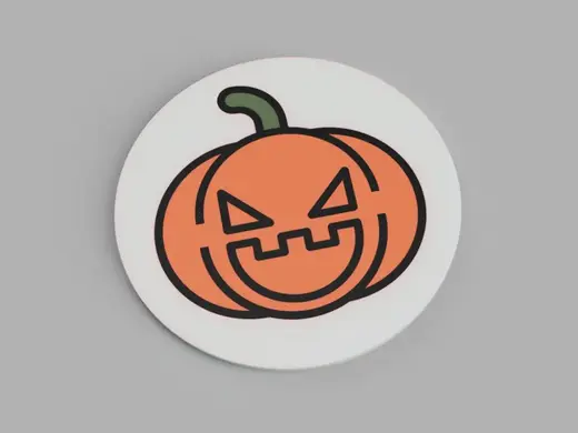Halloween Untersetzer Kürbis | pumpkin coaster