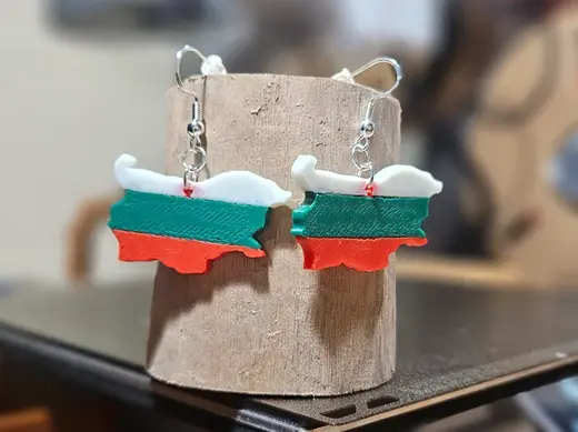 Bulgarian Flag Earrings