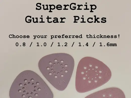 SuperGrip Guitar Picks - 5 options: 0.8mm to 1.6mm