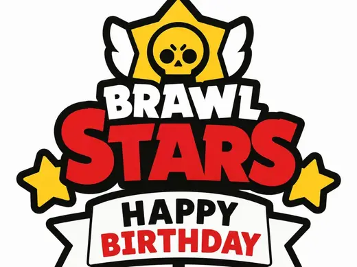 Brawl Stars Happy Birthday Cake Topper