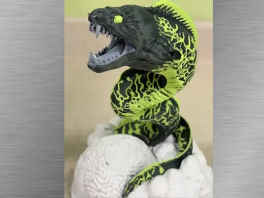Moray Eel Sculpture-Coiled out of Coral