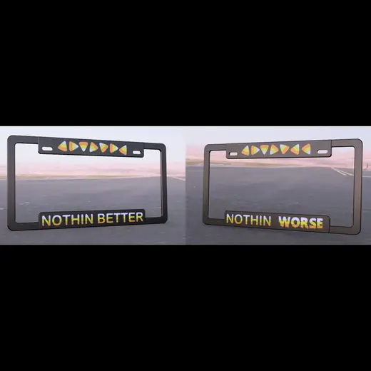 Candy Corn License Plate Frames - Choose Wisely!