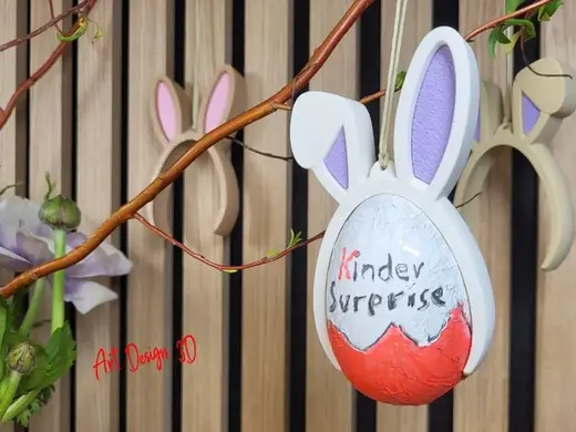 Kinder Surprise Bunny Ear Holder Ornament