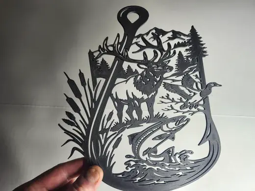 Hunting and fishing wall decor