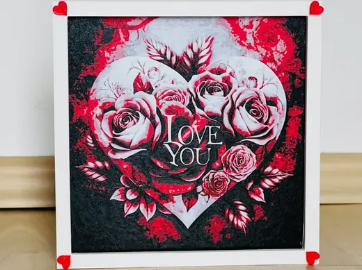 Remix Valentinstags Rahmen inkl. Bild Love you