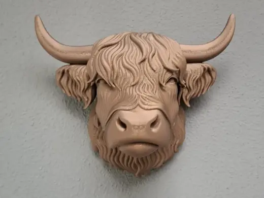 Highland Cow Wall Head