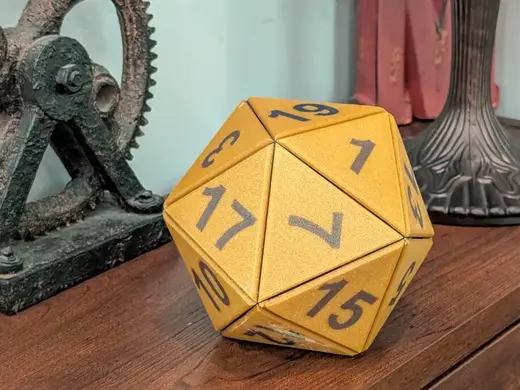 6" D20 Die Icosahedron Assembly Kit