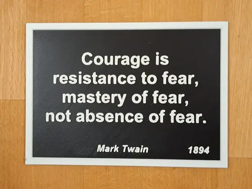 Mastery of Fear Motivation Card