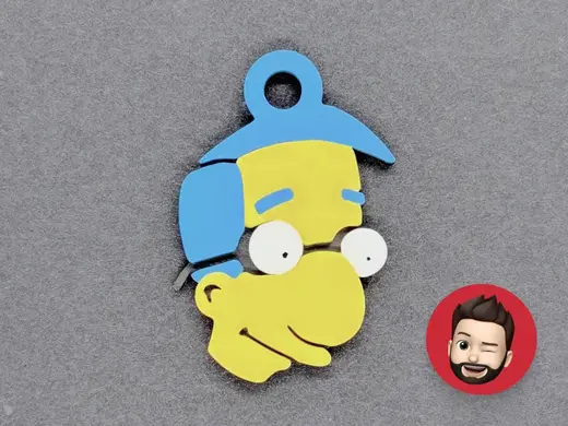 The Simpsons Milhouse Van Houten keychain