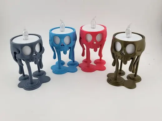 Melting Skull Candle – Halloween 3D Printed Light