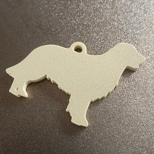 Golden retriever dog keychain