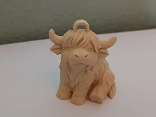 Highland cow keychain