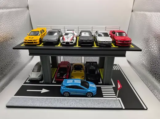 Parking lot diorama