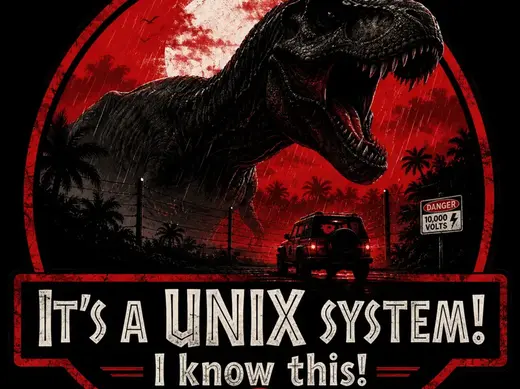 Jurassic Park Unix Chroma Leinwand