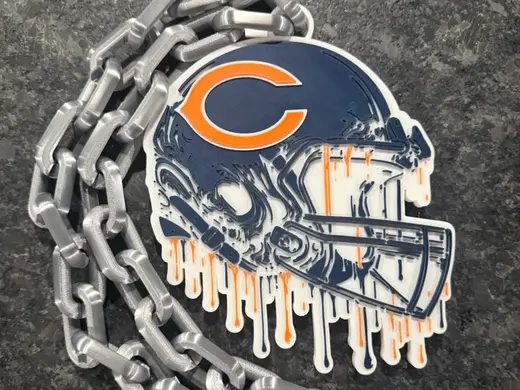 Chicago Bears Helmet Drip Hype Chain
