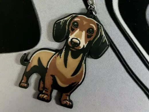 Dachshund Love Keychain