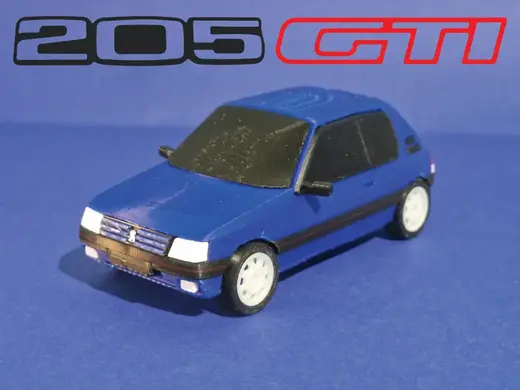 Peugeot 205 GTI - Easy To Print Model