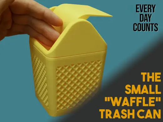The Small "Waffle" Trash Can with Lid
