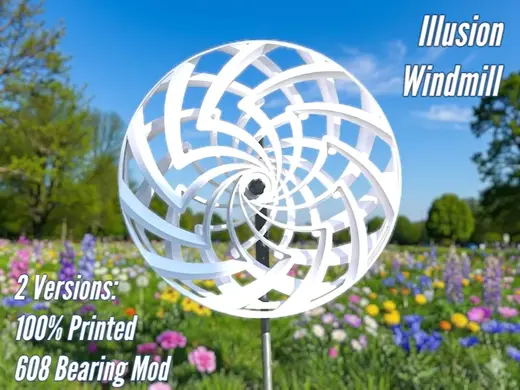 Optical Illusion Wind Spinner - Self adjusting