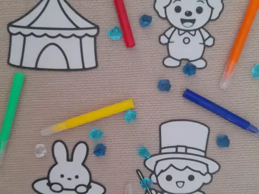 Kit de Pintura. Tema Circo. Fácil e econômico