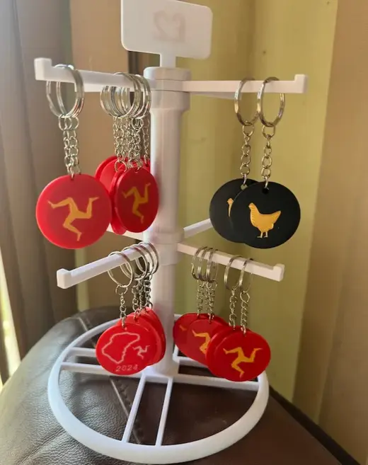 Double Keyring Stand with Price Tag