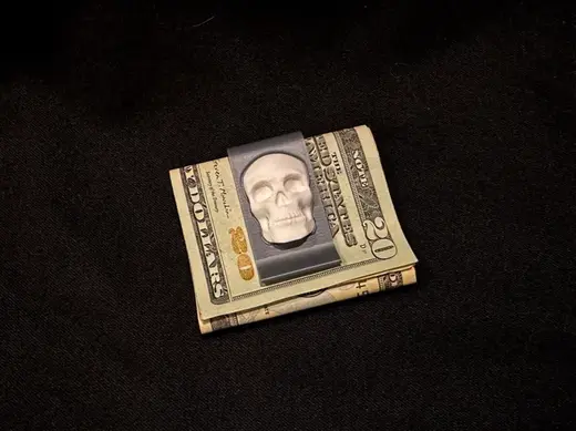 Gothic Skull Money Clip - 1 and 2 Color Options