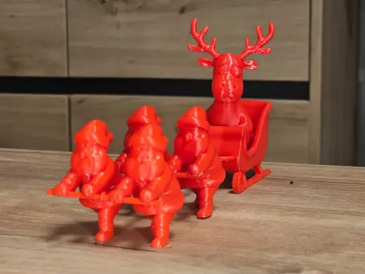 Santas Pulling a Deer Sleigh | Funny Christmas