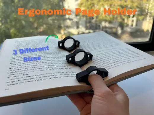 Ergonomic One-Handed Book Page Holder