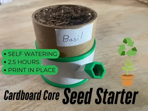 Bambu Spool Core Seed Starter - Self Watering!
