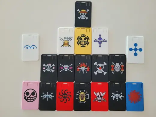 One Piece Jolly Roger Flag ID Card Badge Holder