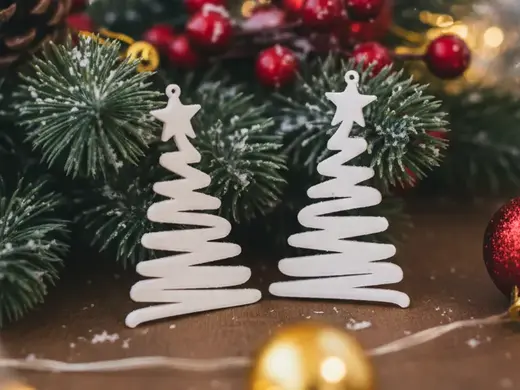 Minimalist Christmas Tree Earrings