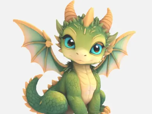 süßer Drache / sweet Dragon Chibi Stil