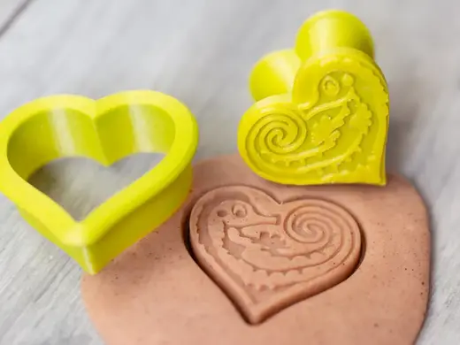 Heart Cutter/Stamper Set