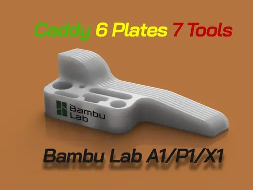 Caddy 6 build plates and 7 tools