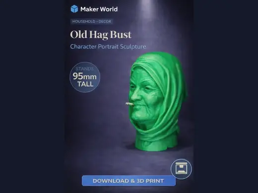 Old Hag Bust – Characterful Portrait Sculpture