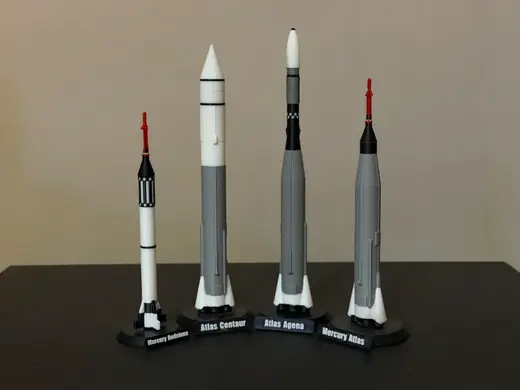 Early Nasa Rocket Garden 1:200 Scale