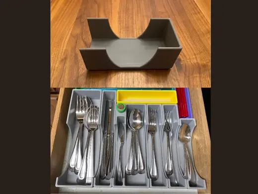 4x2x60mm Gridfinity Silverware Open End Small Hole