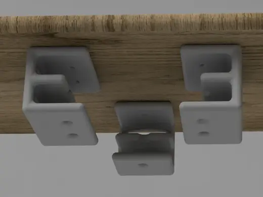 Double Under Desk Laptop Holder