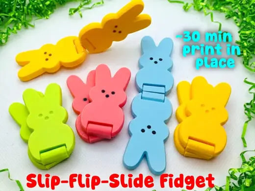 Peeps Easter Slider + Flip Fidget (Print in Place)