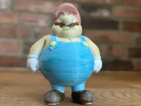 Chubby Plumber Mario –Video Game Inspired Figurine