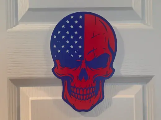 AMERICAN SKULL WALL ART