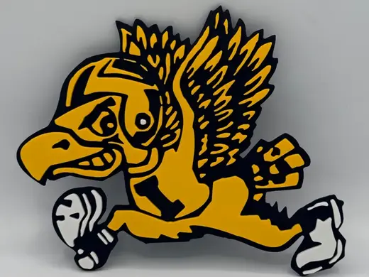 IOWA FOOTBALL FLYING HERKY LOGO